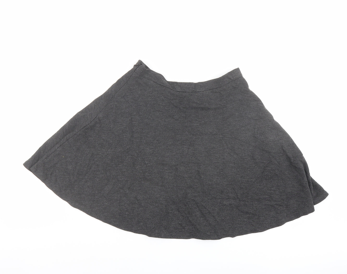 Mango Womens Grey Viscose Skater Skirt Size S Zip