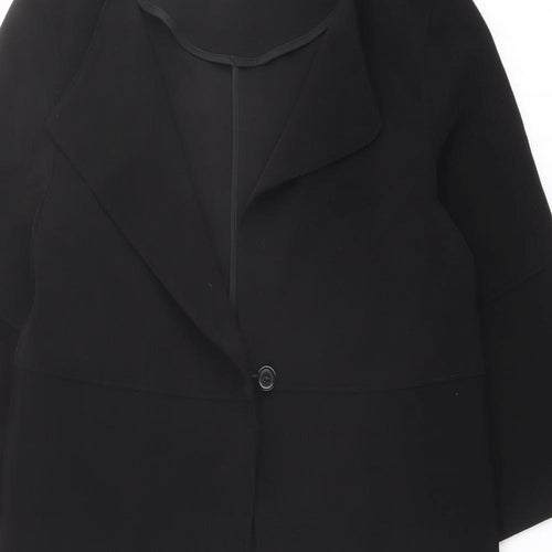 H&M Womens Black Jacket Blazer Size 6 Button