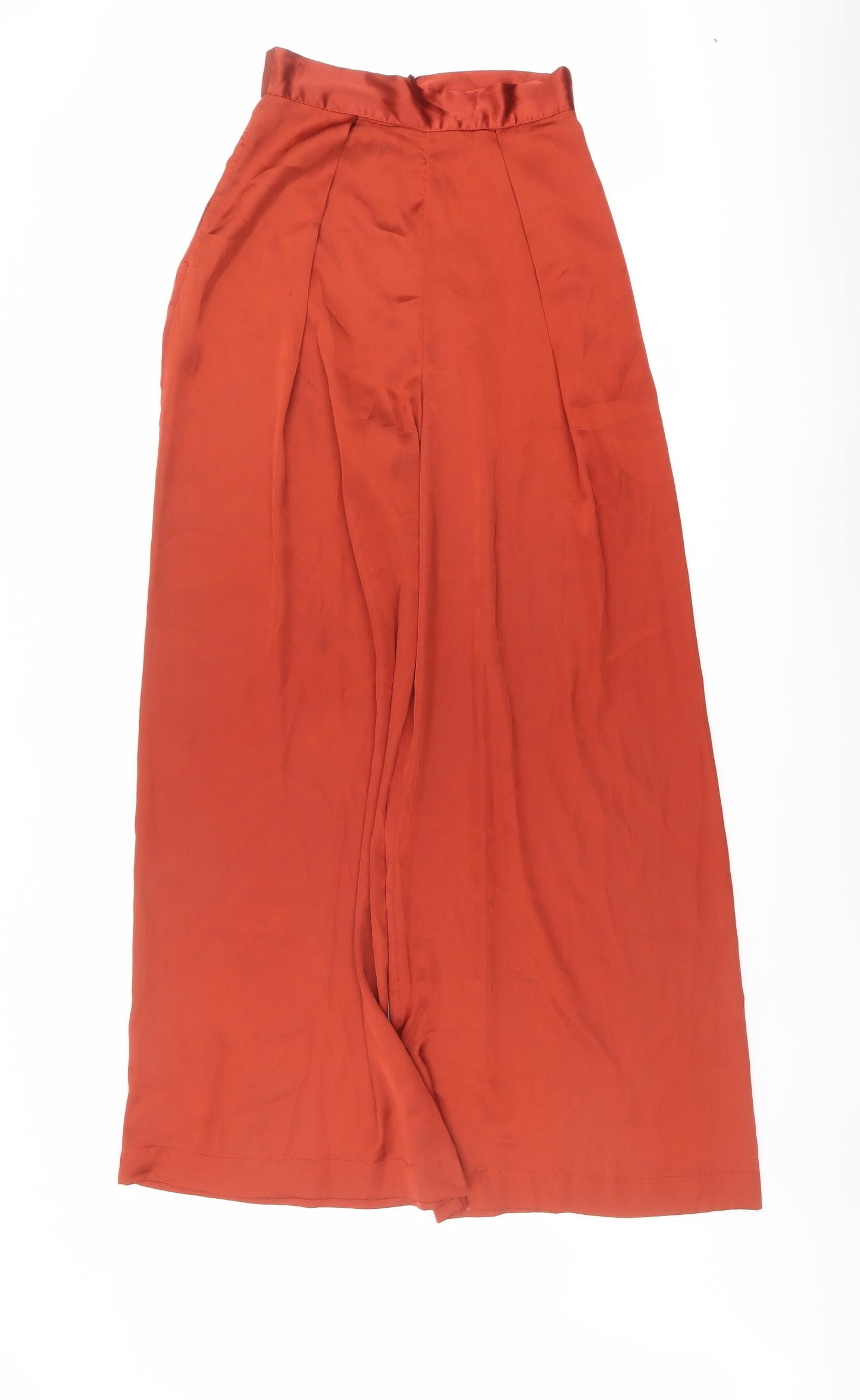 ASOS Womens Red Polyester Trousers Size 8 L31 in Regular Zip