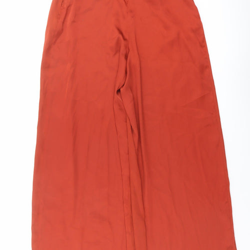 ASOS Womens Red Polyester Trousers Size 8 L31 in Regular Zip