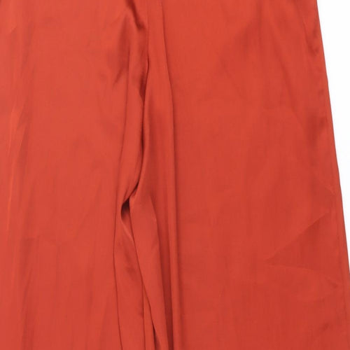 ASOS Womens Red Polyester Trousers Size 8 L31 in Regular Zip