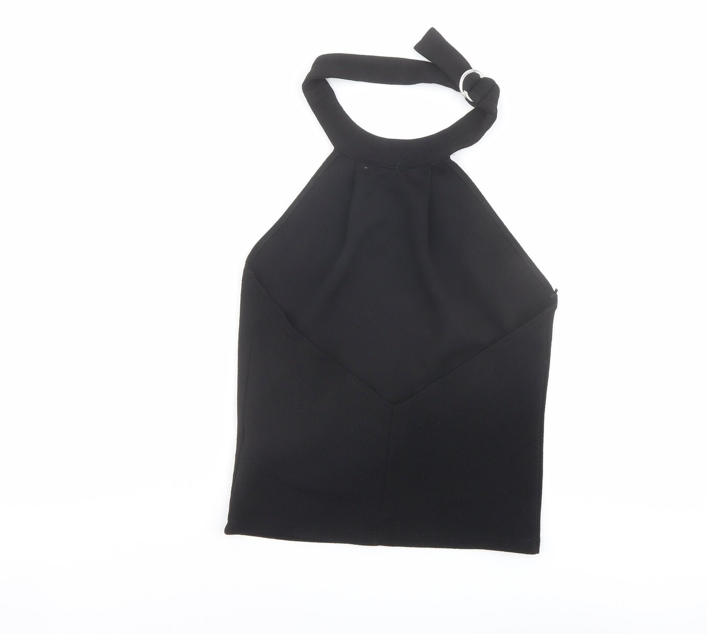 Zara Womens Black Polyester Basic Tank Size M Halter
