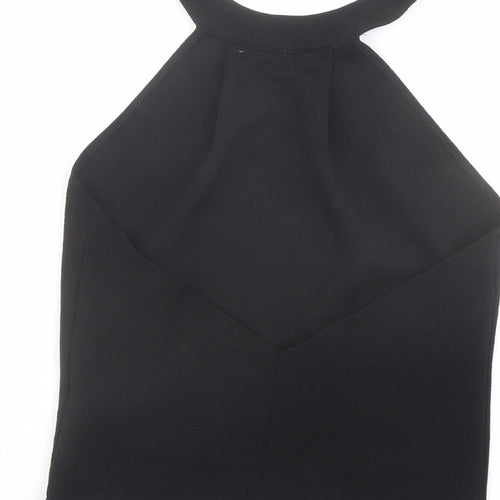 Zara Womens Black Polyester Basic Tank Size M Halter
