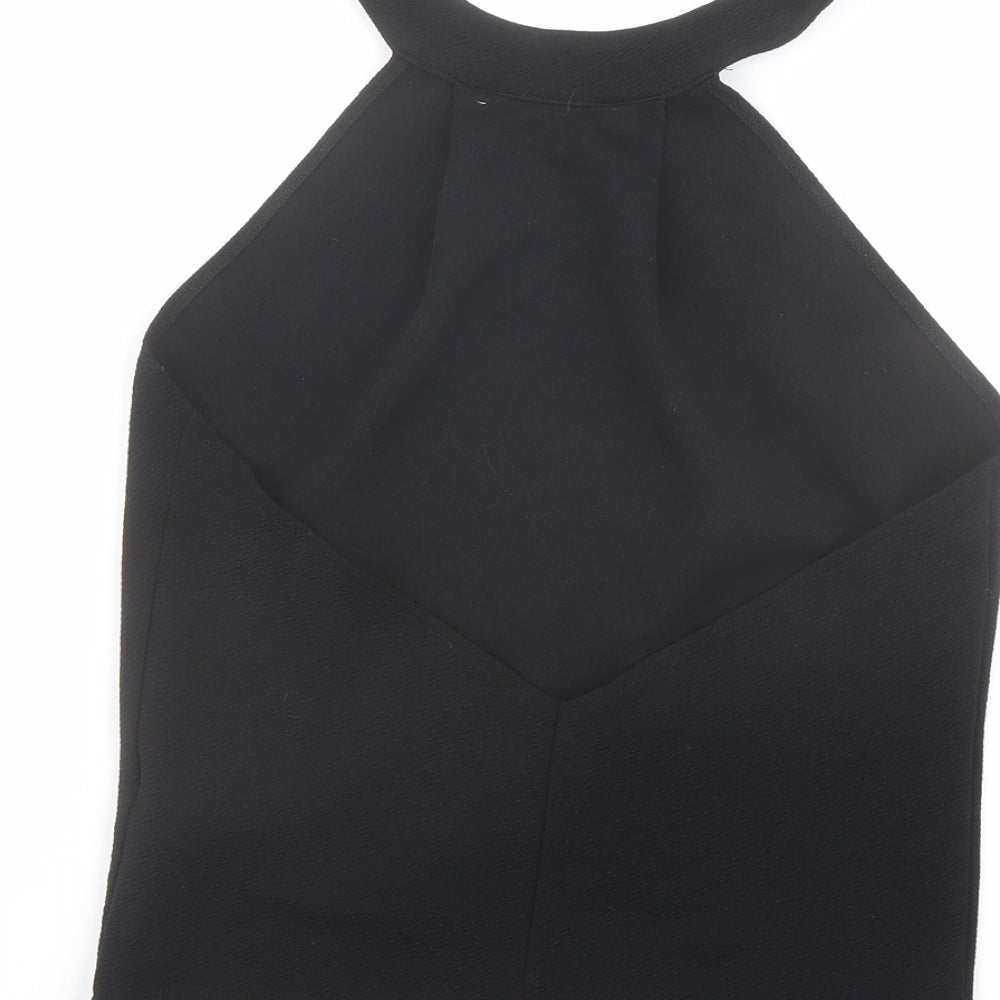 Zara Womens Black Polyester Basic Tank Size M Halter