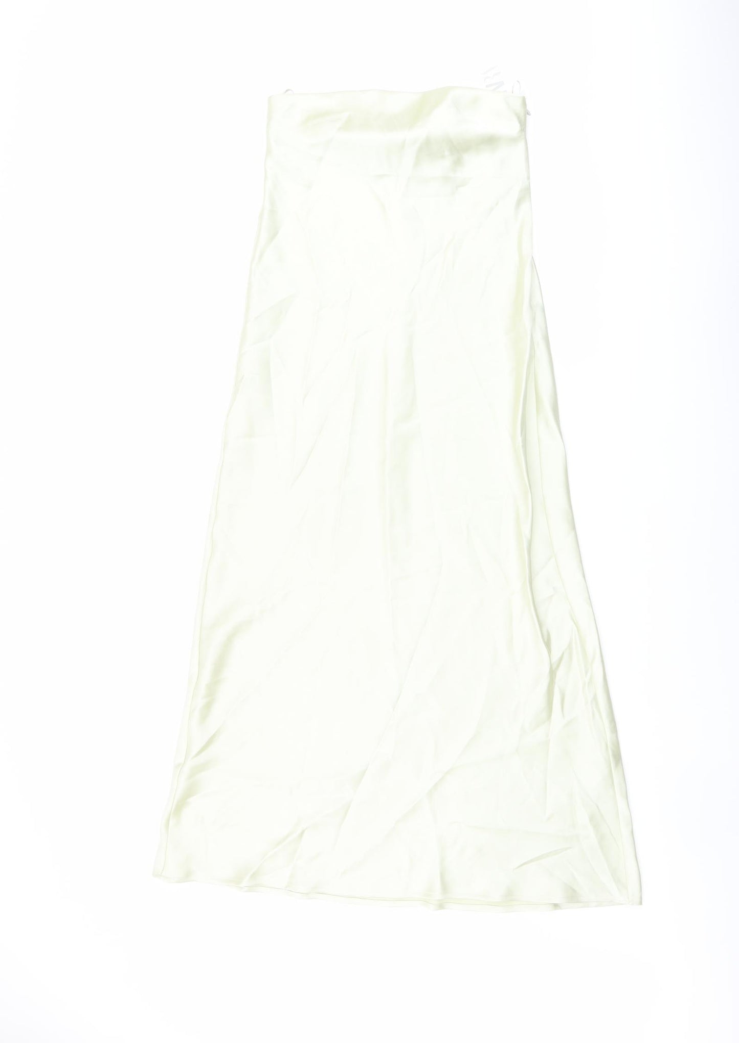 Zara Womens Green Polyester A-Line Size XS Off the Shoulder Zip