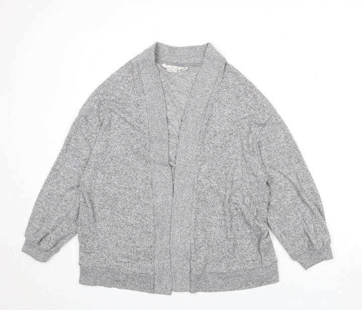 H&M Womens Grey V-Neck Polyester Cardigan Jumper Size XS