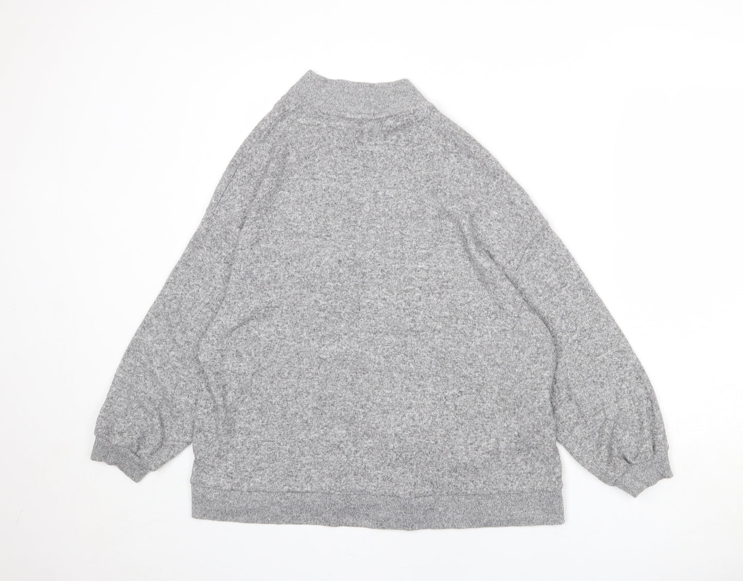 H&M Womens Grey V-Neck Polyester Cardigan Jumper Size XS