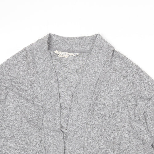H&M Womens Grey V-Neck Polyester Cardigan Jumper Size XS