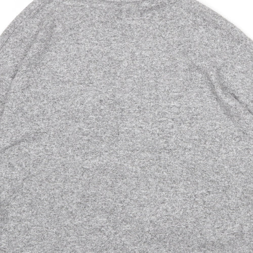 H&M Womens Grey V-Neck Polyester Cardigan Jumper Size XS