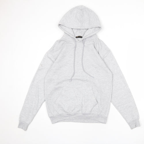 I SAW IT FIRST Womens Grey Cotton Pullover Hoodie Size S Pullover