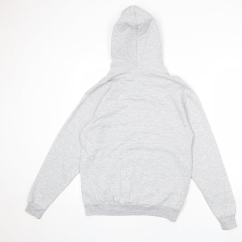 I SAW IT FIRST Womens Grey Cotton Pullover Hoodie Size S Pullover