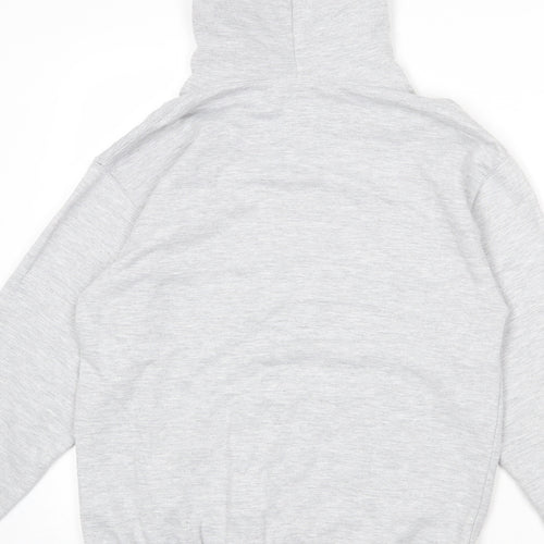 I SAW IT FIRST Womens Grey Cotton Pullover Hoodie Size S Pullover