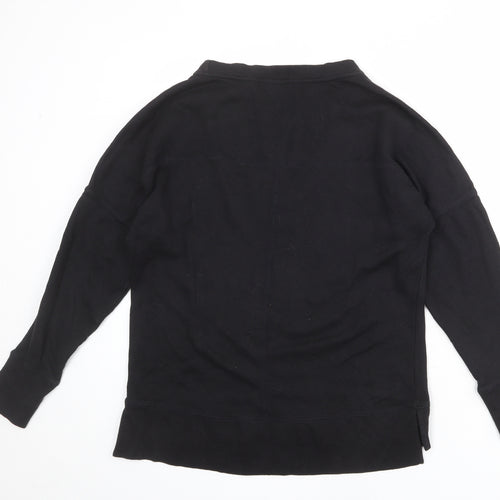 Reebok Womens Black Cotton Pullover Sweatshirt Size M Pullover