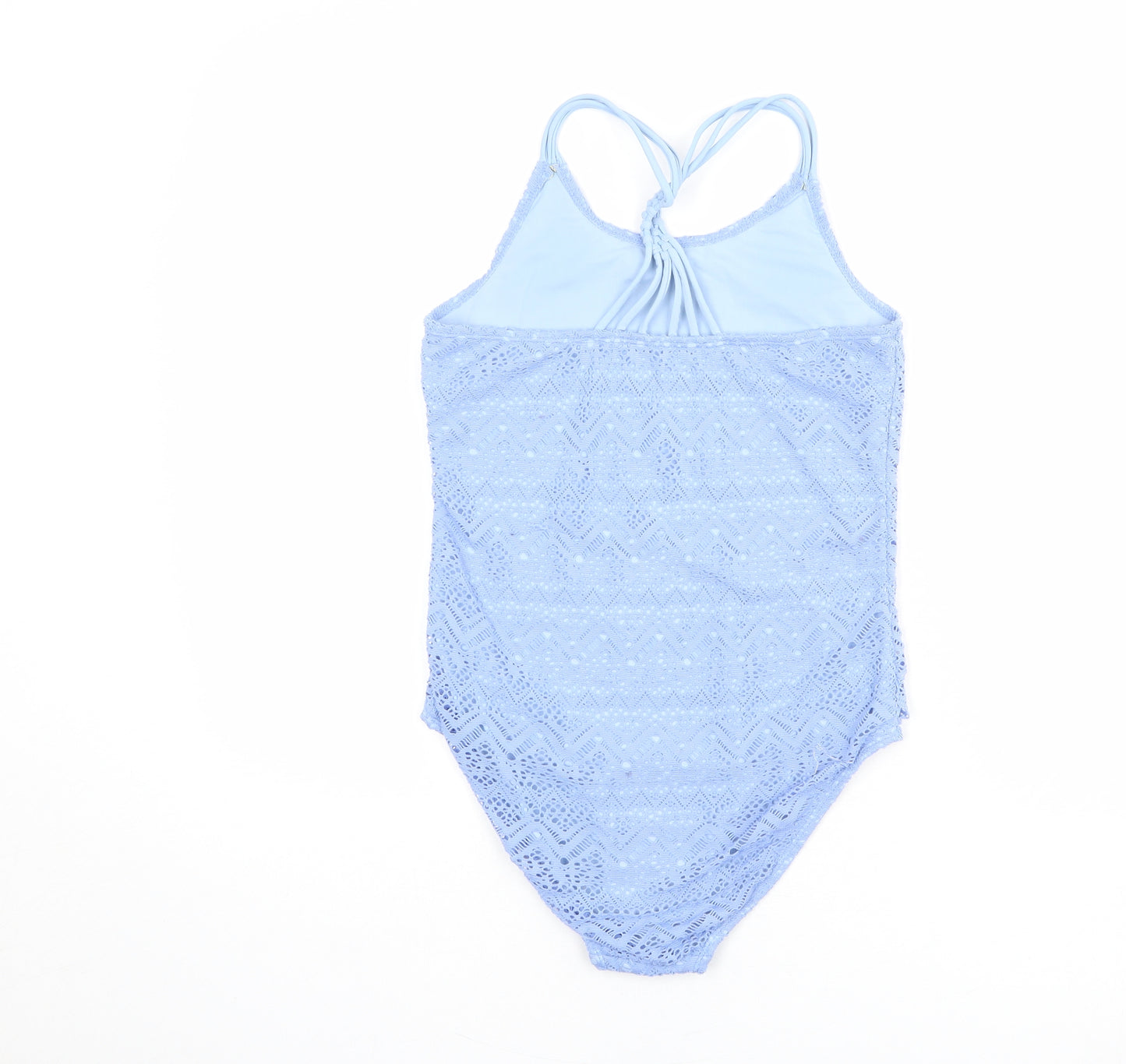 New Look Girls Blue Polyester Bodysuit One-Piece Size 12-13 Years Pullover - Swimsuit