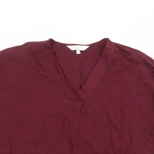Apricot Womens Red Viscose Basic Blouse Size 16 V-Neck