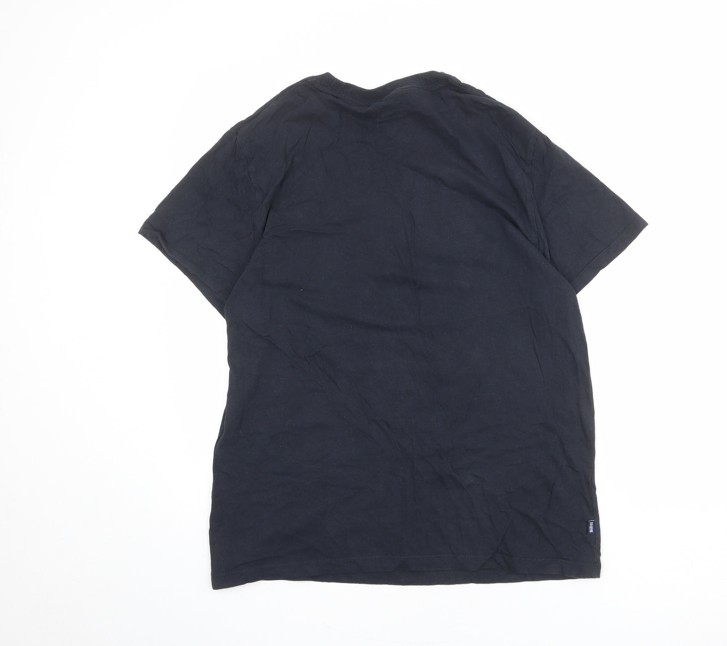 Superdry Mens Blue Cotton T-Shirt Size 2XL Crew Neck