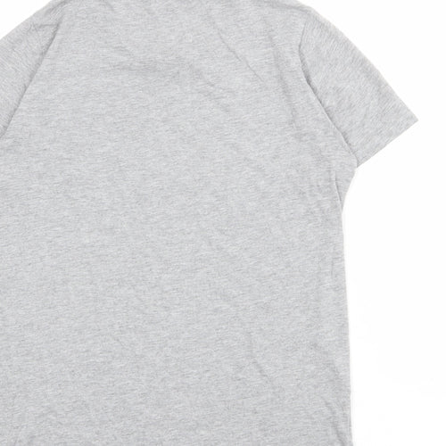 New Look Womens Grey Cotton Basic T-Shirt Size 10 Round Neck - Oui Cheri