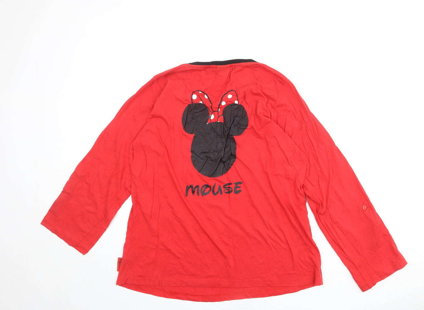 Disney Womens Red 100% Cotton Basic T-Shirt Size 18 Round Neck - Minnie Mouse