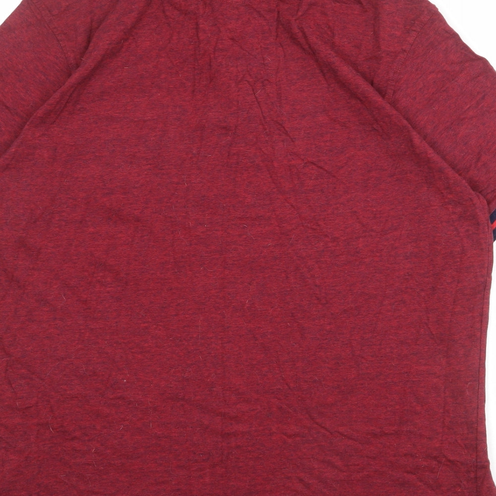 Pierre Cardin Mens Red 100% Cotton Polo Size XL Collared Button