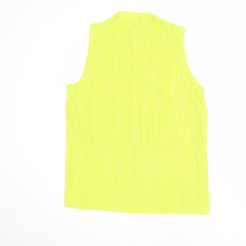 NEXT Womens Green Polyester Basic Tank Size 14 Round Neck - Plisse