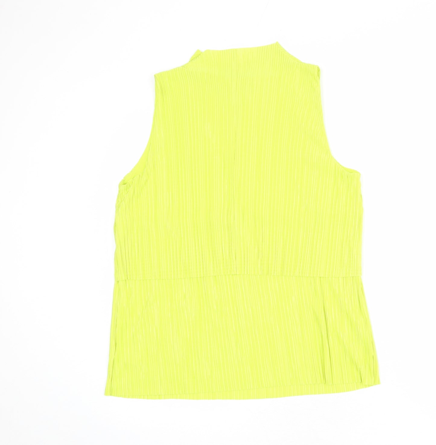 NEXT Womens Green Polyester Basic Tank Size 14 Round Neck - Plisse