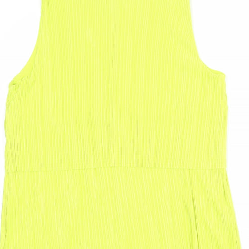 NEXT Womens Green Polyester Basic Tank Size 14 Round Neck - Plisse