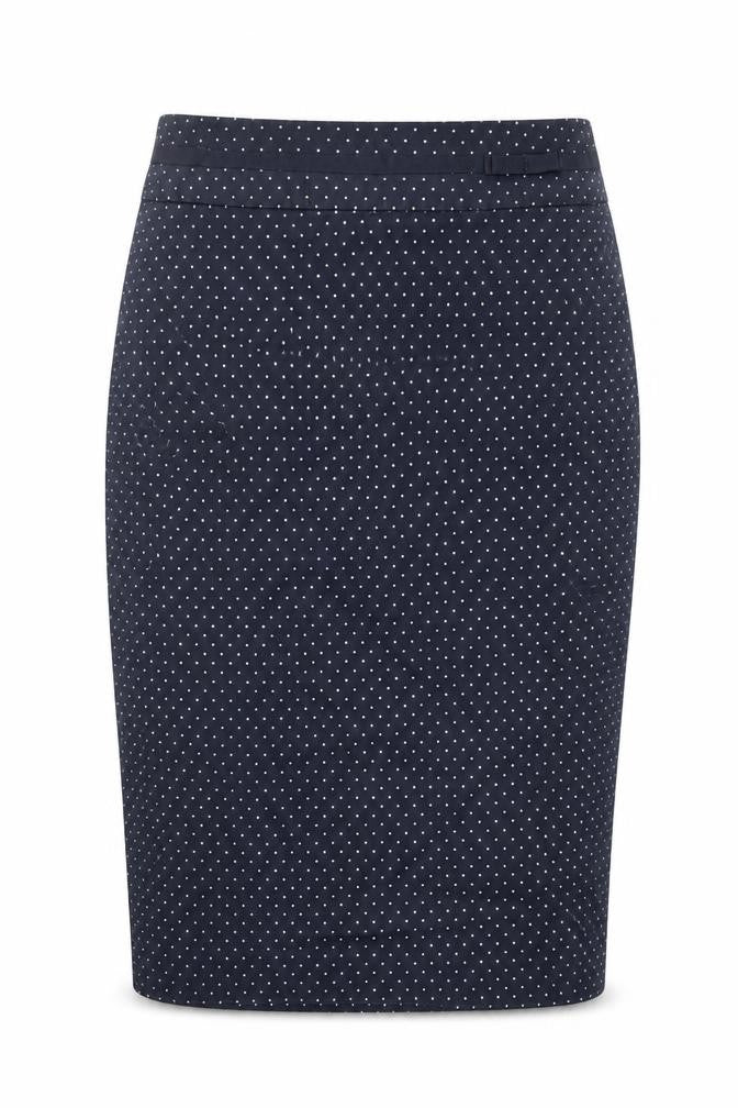 NEXT Womens Blue Polka Dot Cotton Straight & Pencil Skirt Size 10 Zip