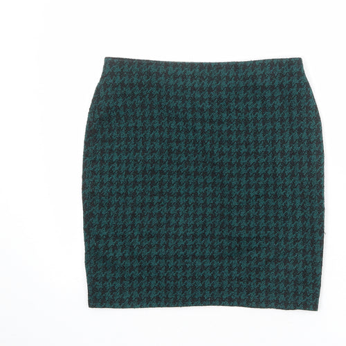 Dorothy Perkins Womens Green Geometric Acrylic Bandage Skirt Size 8