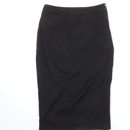 NEXT Womens Black Polyester Straight & Pencil Skirt Size 10 Zip