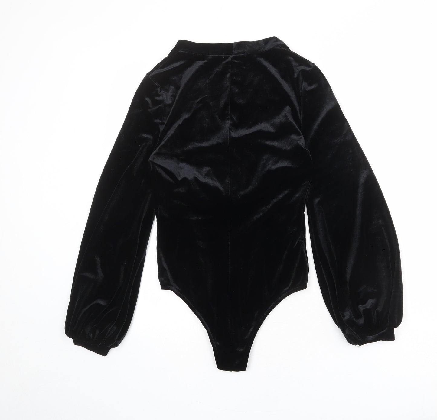 Vera & Lucy Womens Black Polyester Bodysuit One-Piece Size 10 Snap
