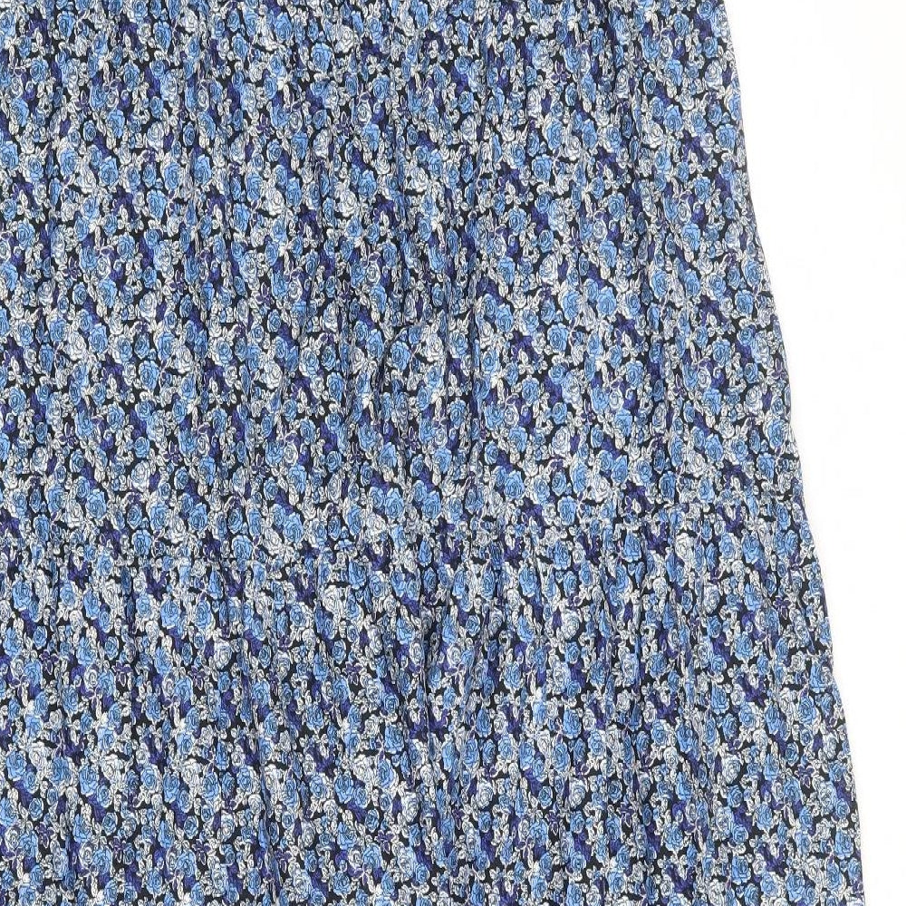 NEXT Womens Multicoloured Floral 100% Cotton Maxi Size 14 V-Neck Tie