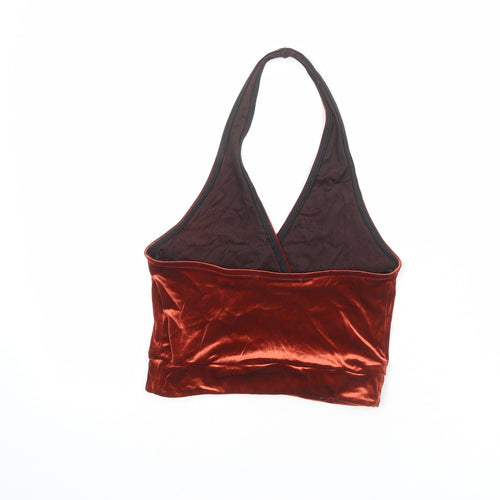 Cooperative Womens Orange Polyester Cropped Tank Size XS Halter
