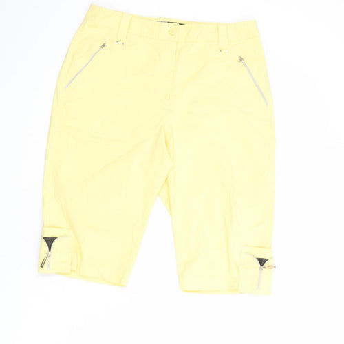 Jamie Sadock Womens Yellow Nylon Utility Shorts Size 8 L14 in Regular Zip