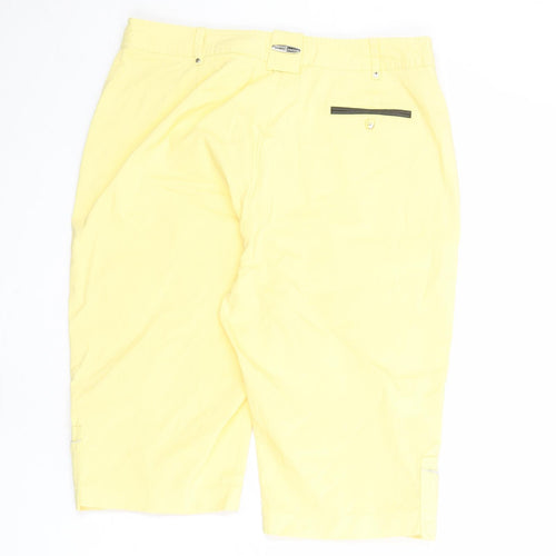 Jamie Sadock Womens Yellow Nylon Utility Shorts Size 8 L14 in Regular Zip