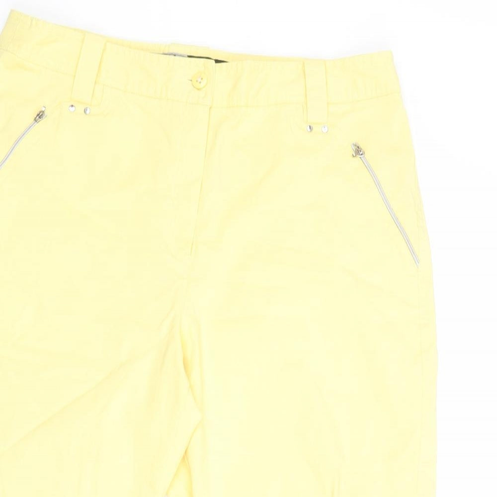Jamie Sadock Womens Yellow Nylon Utility Shorts Size 8 L14 in Regular Zip