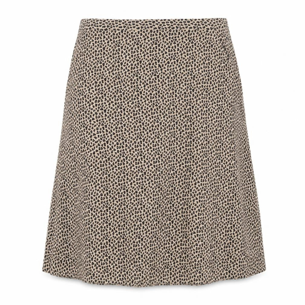 Editors Cut Womens Beige Animal Print Viscose A-Line Skirt Size 18 Zip - Leopard pattern
