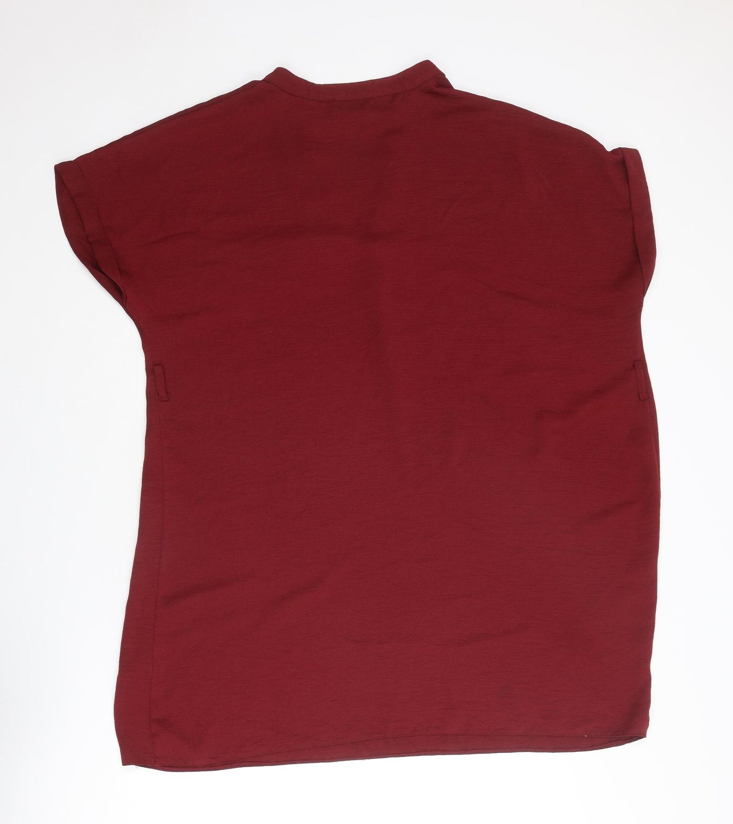 New Look Maternity Womens Red Polyester A-Line Size 18 V-Neck Pullover