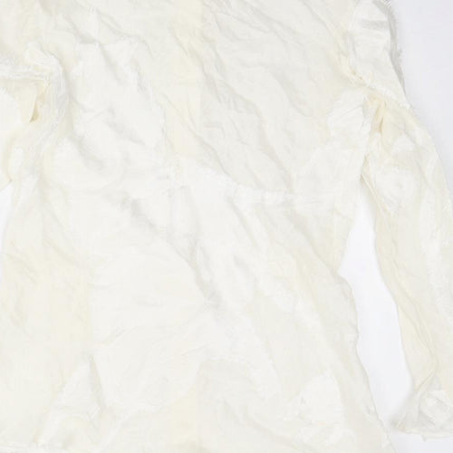 La Perla Womens Ivory Viscose Basic Button-Up Size 14 Collared