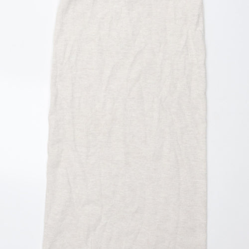 Zara Womens Ivory Polyester Straight & Pencil Skirt Size S