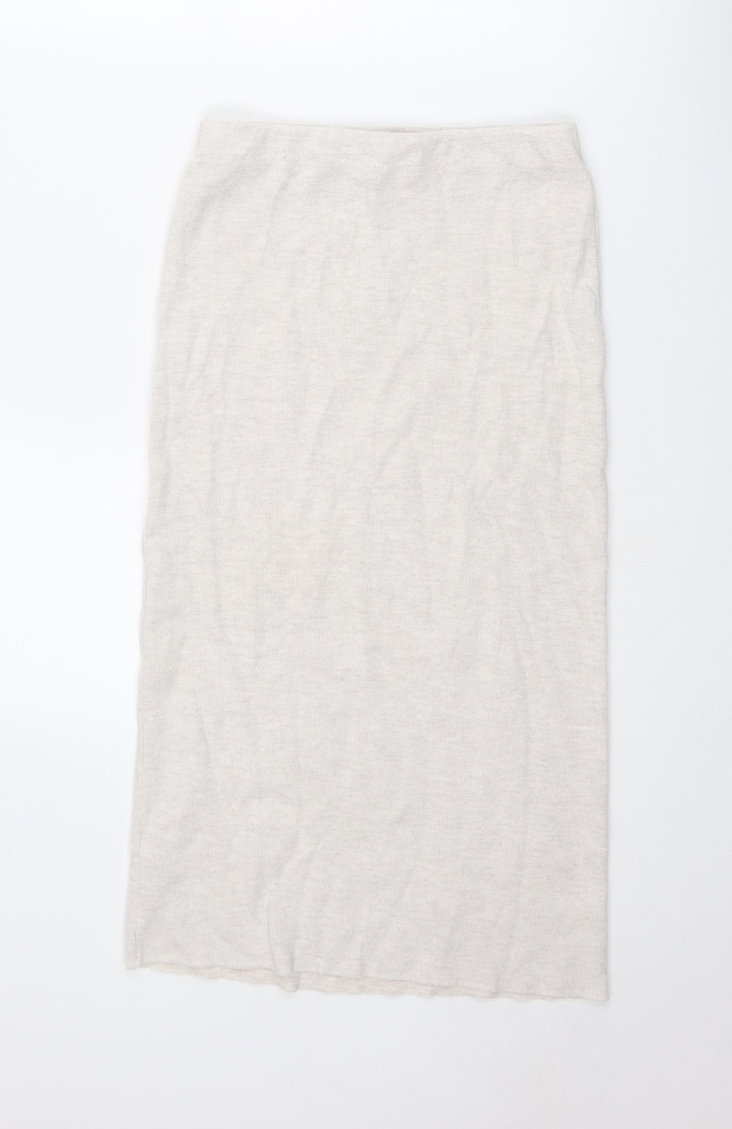 Zara Womens Ivory Polyester Straight & Pencil Skirt Size S