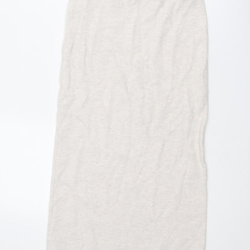 Zara Womens Ivory Polyester Straight & Pencil Skirt Size S