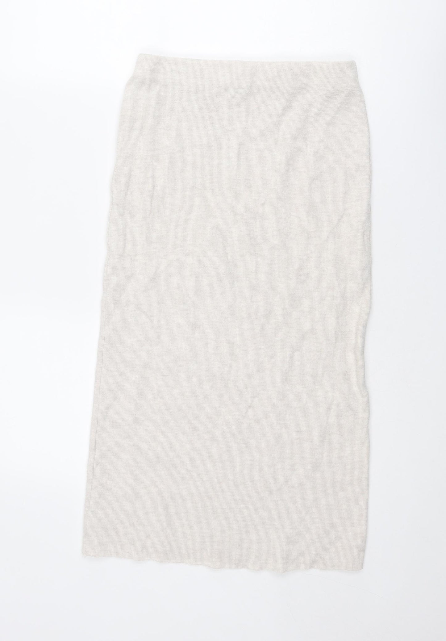 Zara Womens Ivory Polyester Straight & Pencil Skirt Size S