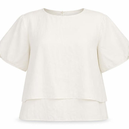 Mango Womens White Polyester Basic Blouse Size XS Round Neck