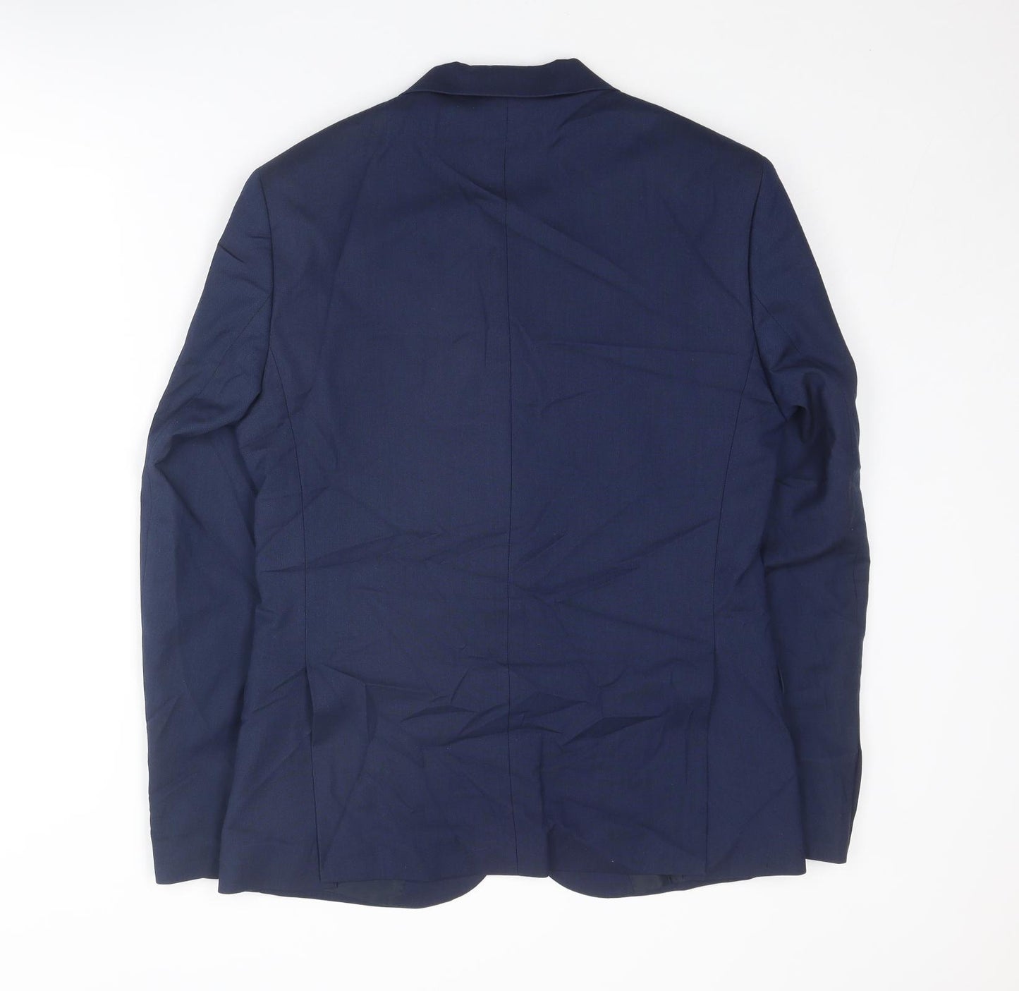 Marks and Spencer Mens Blue Polyester Jacket Suit Jacket Size 38 Regular