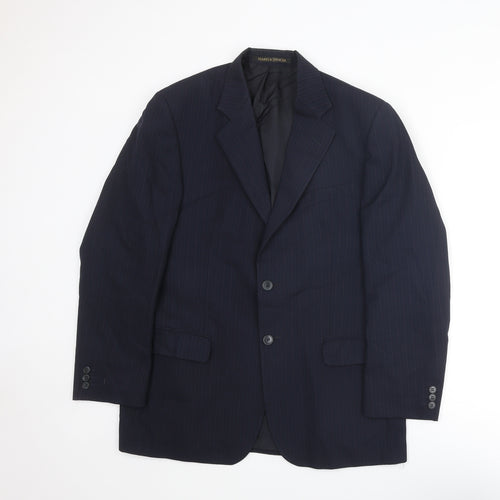 St Michael Mens Blue Wool Jacket Suit Jacket Size 40 Regular