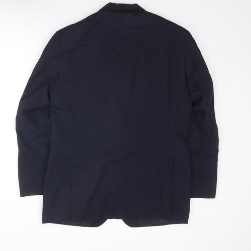 St Michael Mens Blue Wool Jacket Suit Jacket Size 40 Regular