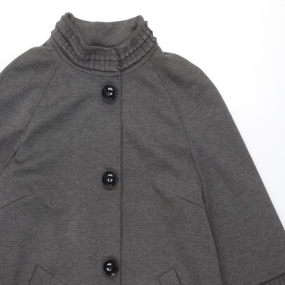 Per Una Womens Grey Jacket Size 14 Snap