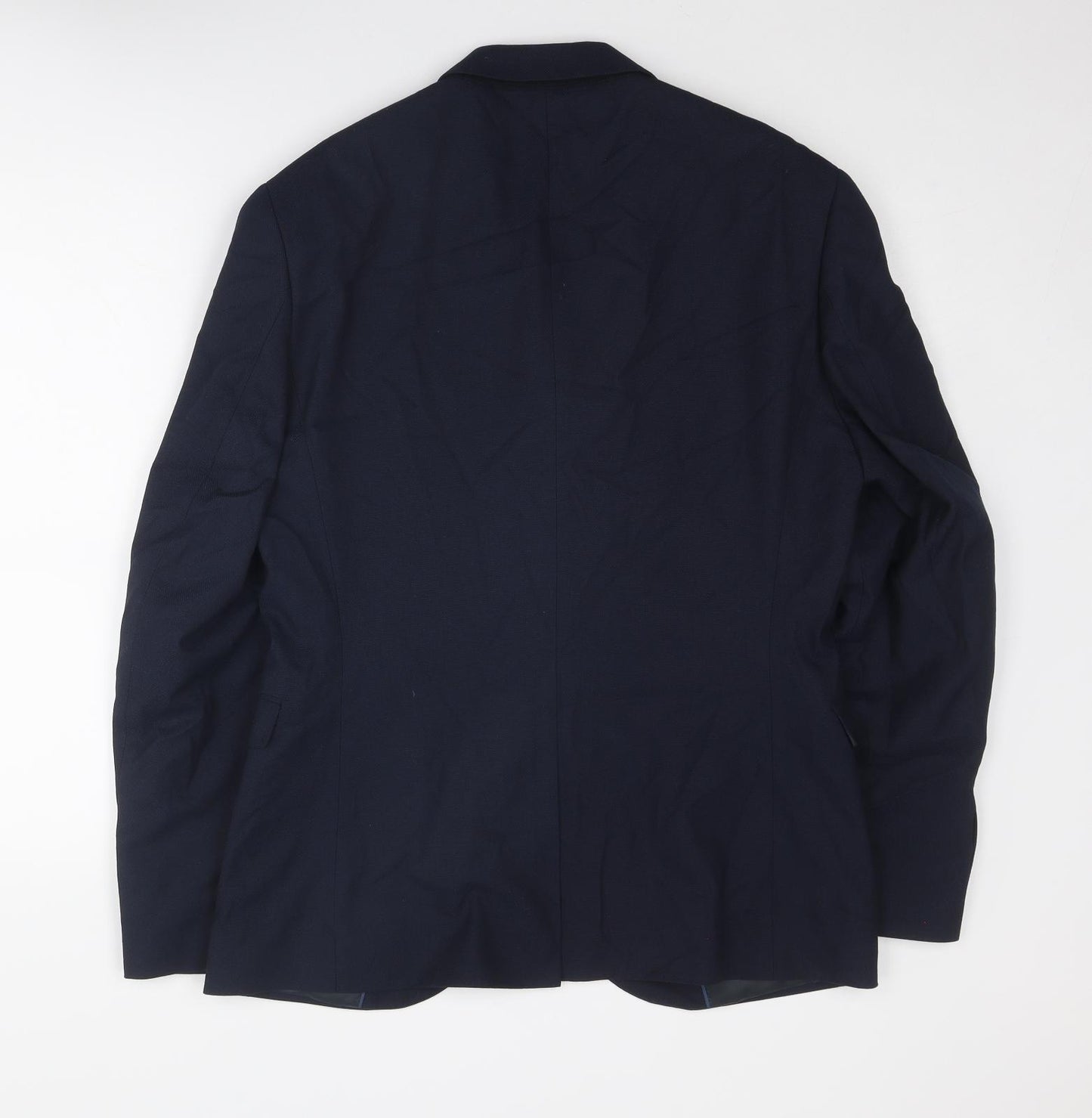 Topman Mens Blue Polyester Jacket Suit Jacket Size 40 Regular