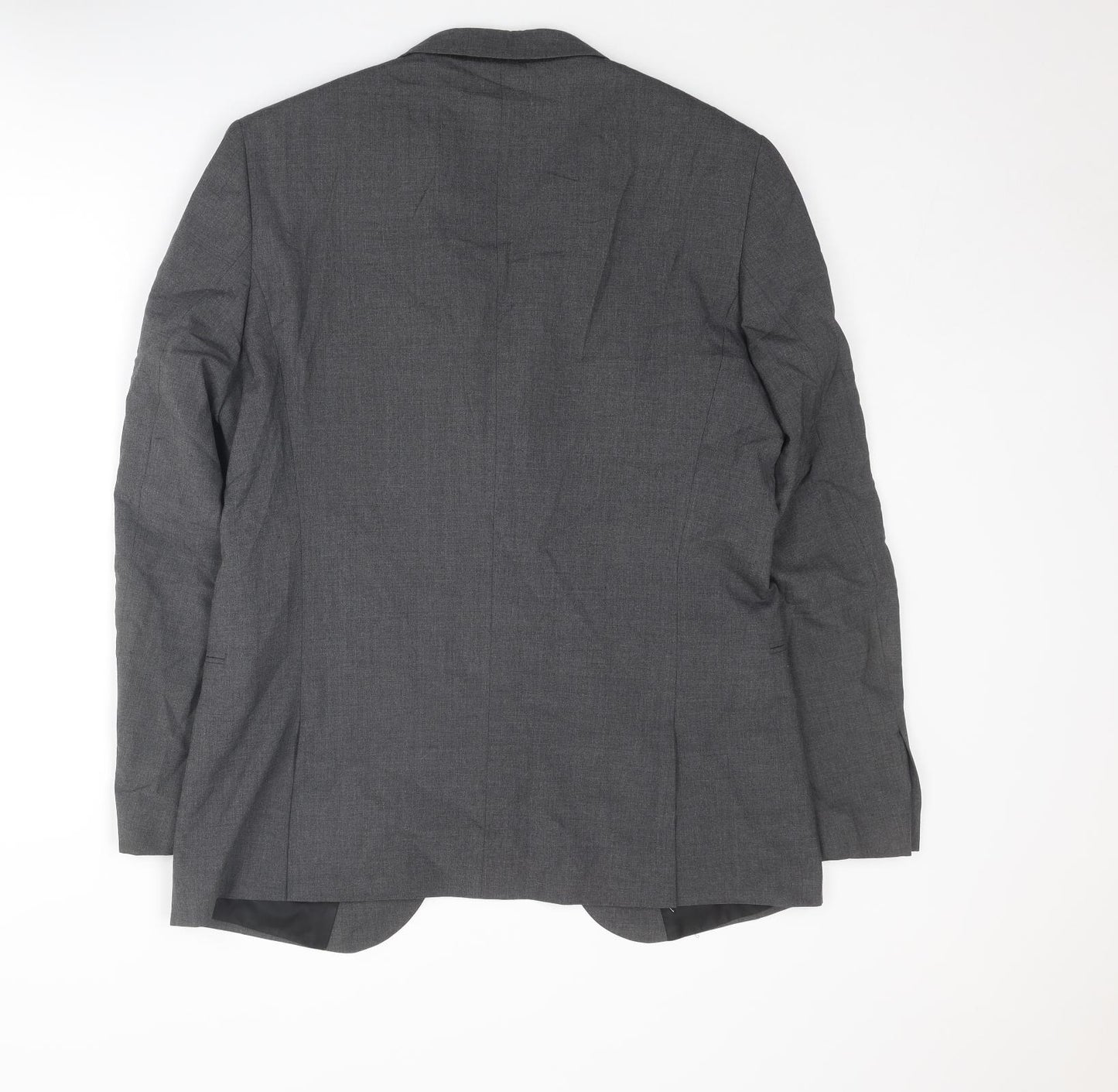 T.M.Lewin Mens Grey Wool Jacket Suit Jacket Size 42 Regular