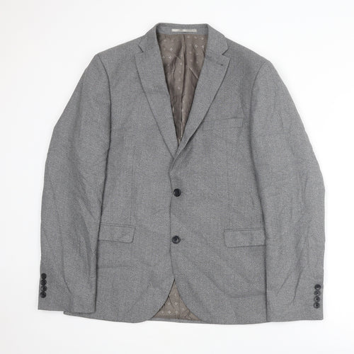 NEXT Mens Grey Polyester Jacket Suit Jacket Size 42 Regular